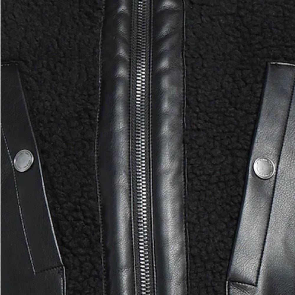 NWT MICHAEL KORS
Men's Sherpa-Fleece‎ Mixed-Media Jacket Black - Picture 11 of 16
